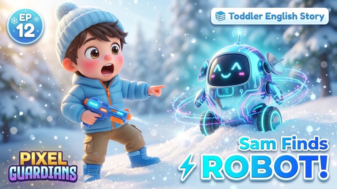 Easy English Story For Kids | Tale of Pixer Guardians: Episode 12 | Sam Discovers Robot Companion