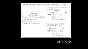 Converting Measurements: Customary Units of Capacity (Example): 5.MD.A.1