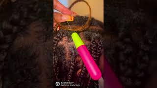 How to refresh 2 month old knotless box braids without taking them out￼ ‼️