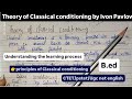 Theory of Classical conditioning by Ivon pavlov 