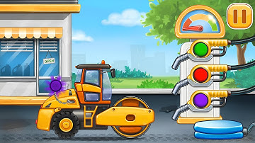 PERMAINAN KONTRUKSI ANAK BELAJAR MENGENAL ALAT BERAT KONTRUKSI JALAN & FUNGSINYA | GO KIDS INDONESIA