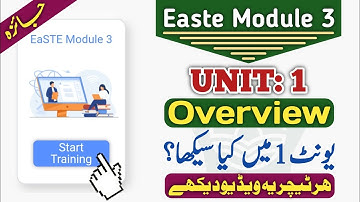 Easte Module 3 Unit 1 Review | Overview of Unit 1 For Every Primary School Teacher