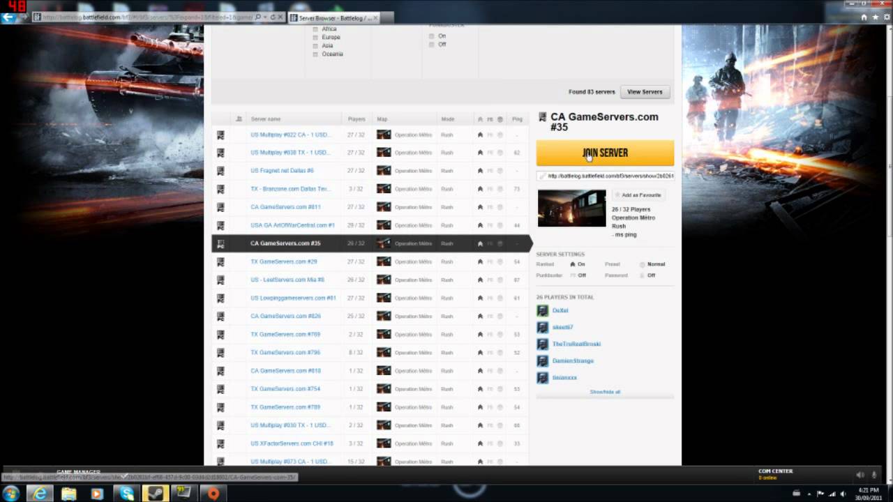 How To Join A Bf3 Server Youtube