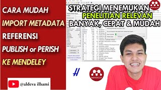 Tutorial menambahkan artikel dari Publish ke mendeley