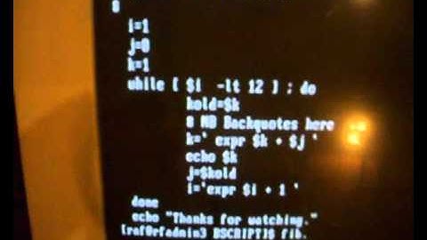 Linux Shell Script generating a Fibonacci Series