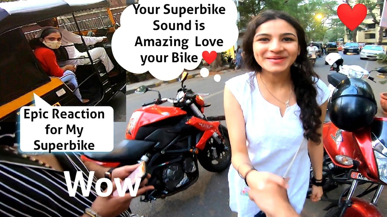Girl Enjoyed the Ride on Superbike l Her Reply on Superbike l Public Reaction for Superbike in India