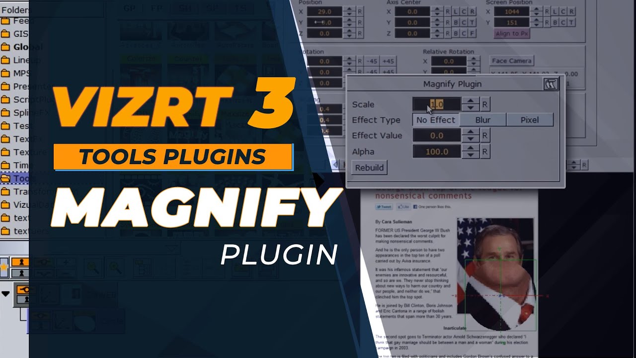 Vizrt 3 Magnify Plugin - YouTube