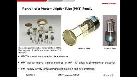 Low light detection: PMT vs. SiPM