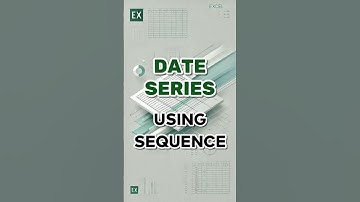 Make an Excel Date Sequence in SECONDS! #excel #shorts