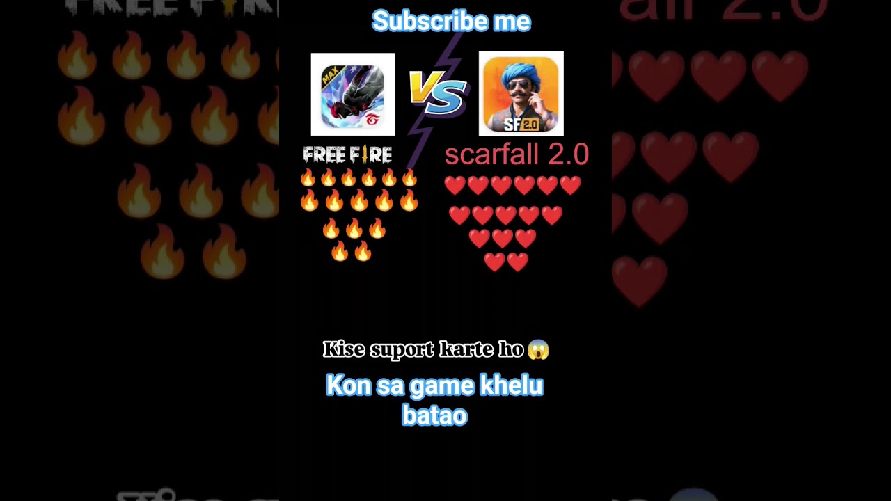 scarfall 2.0 vs free fire 🔥🔥🔥