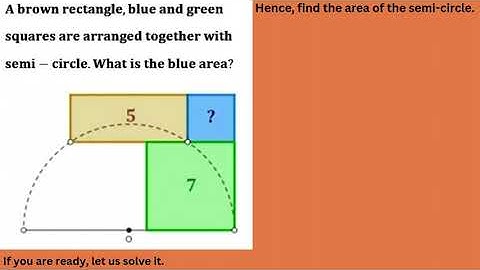 WHAT IS THE AREA OF THE BLUE SQUARE?