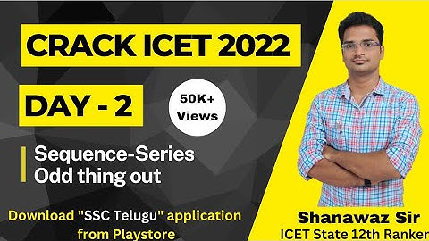Crack ICET 2022 Series | Day  -2 | Sequence and Series & Odd thing out