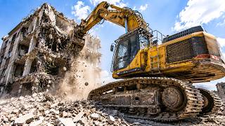 Shredding a Concrete High-Rise Top-Down Excavator Demolition by JohnZWetmore