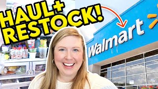 💵 $295 Walmart Grocery Haul + Restocking the Fridge!