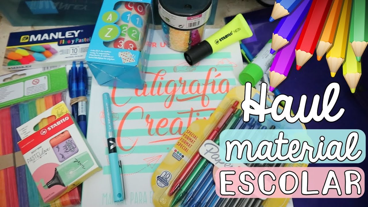 SÚPER HAUL MATERIAL ESCOLAR 2020 | Papelería bonita, lettering, material de manualidades... 📏📚