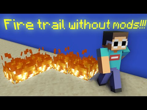 How to make a fire trail follow a player in Minecraft || Bedrock Edition ||
