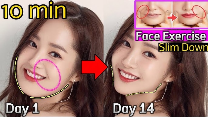 Top Exercises For Face, Get Slim Face, Reduce Double Chin, Fix Sagging  Cheeks