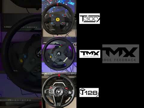 Thrustmaster T300 vs TMX vs T128 #thrustmaster #steeringwheel #simracing