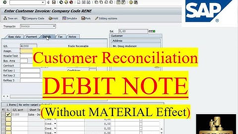 HOW TO ENTER DEBIT NOTE IN SAP| CUSTOMER RECONCILIATION IN SAP | CREDIT NOTE ENTRY IN SAP | #Sapest