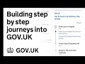 Building step by step journeys into GOVUK