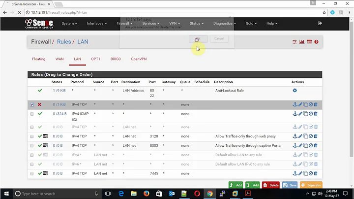 How to Unblock the Blocked Access with Firewall Rules to Pfsense WebGUI Part-15