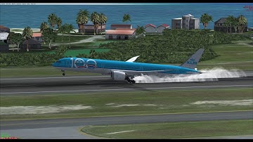 QW 787-10 Buttery Landing at TNCM