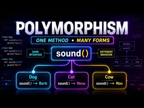 Polymorphism in Python 🔥 | One Interface, Many Forms | Python OOPs