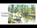 [ 3 minute Watercolor ] Without Sketch Landscape Watercolor - Deep Forest. (Arches rough) NAMIL ART