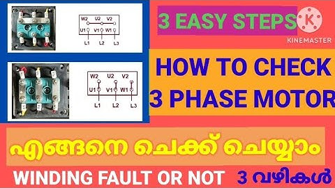 How  to check 3 phase induction motor winding.... Malayalam ...