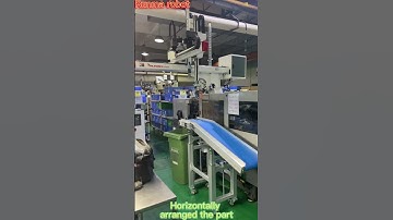 Horizontally arranged the parts and separated place the product and the sprue