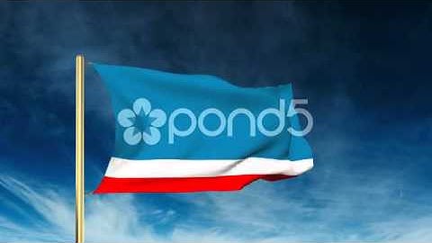 Gagauzia Flag Slider Style. Waving In The Win With Cloud Background Animation