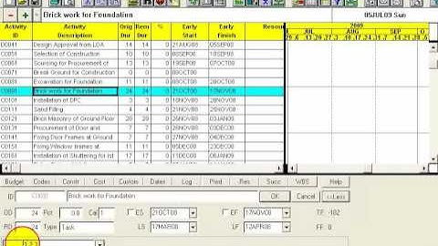Primavera Project planner video tutorial 4-part2