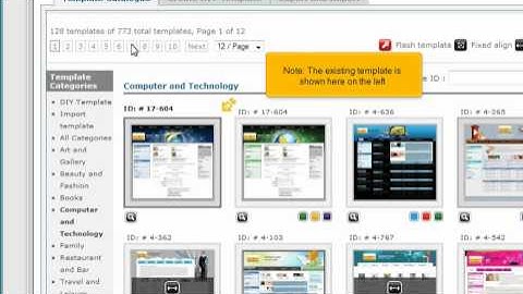 Changing your website template in RVSiteBuilder