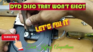 how to repair dvd disc tray won't open / paano ayusin and ayaw lumabas na dvd disc tray