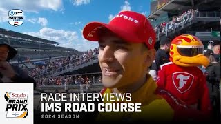 Race Interviews // 2024 Sonsio Grand Prix at Indianapolis Motor Speedway | INDYCAR