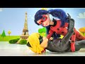 Ladybug and Cat Noir & Barbie dolls. Videos for kids.