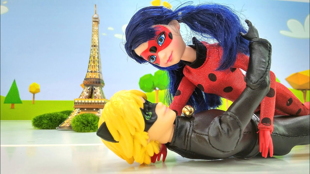 Ladybug and Cat Noir & Barbie dolls. Videos for kids. 