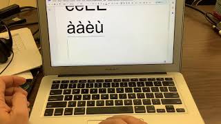 Typing French accents on a Mac