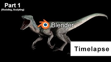 Blender Dinosaur Timelapse | Part 1 (Modeling, Sculpting)