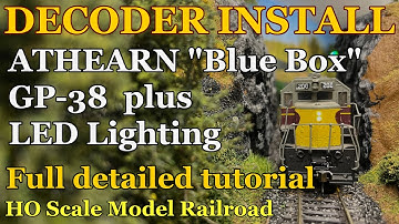 Athearn GP38 (Blue Box) Decoder Install - full tutorial. ACHB 1-64