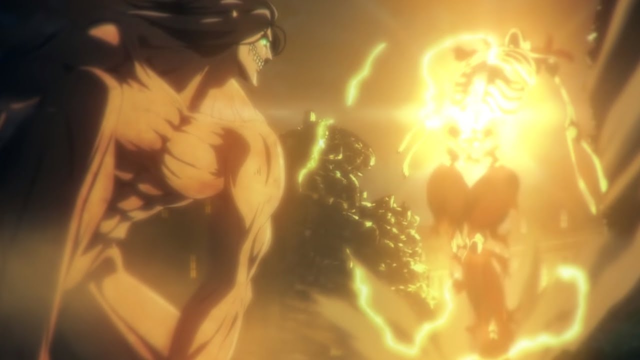 Eren Anuncia o início do Estrondo (DUBLADO)  Saiu esta semana a dublagem  do Episódio 5 da 2° parte da 4° temporada de Shingeki! Separei aqui então 3  cenas focadas no nosso