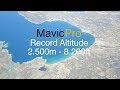 DJI Mavic Pro Record Altitude 2.500m - 8.200ft - How to check wind speed