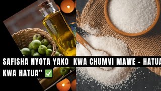  KUSAFISHA NYOTA: njia rahisi ya kuondoa  MIKOSI na  VIZUIZI  kwa kumia CHUMVI MAWE 