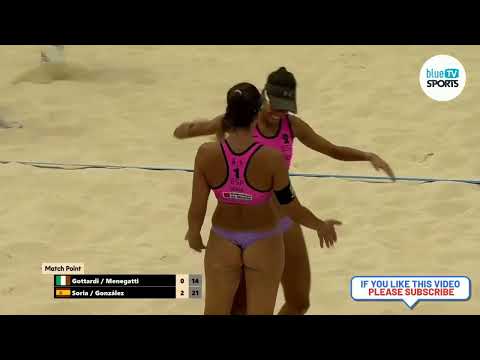 Spanish Women's Beach Volleyball In Thong Bikinis