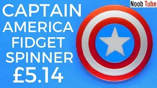 Metal £5.14 Captain America Shield Fidget Hand Spinner Toy Marvel Avengers Unboxing Review Finger screenshot 2