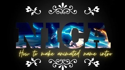 How to make Animated Name Intro - Kinemaster Tutorial