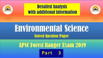 Environmental Science paper from APSC Forest Ranger Exam 2019 / Part 3 / Detailed discussion