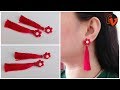 How to make trendy earrings / Silk thread tassel earrings / Beaded Earrings / Tutorial