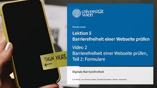 Barrierefreiheit einer Webseite prüfen, Teil 2: Formulare | iMooX.at