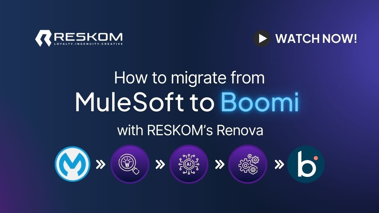 Migrate from MuleSoft to Boomi with Renova, RESKOM's AI-Powered Migration Framework